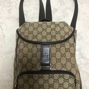 Vintage Gucci Backpack - Brown Canvas